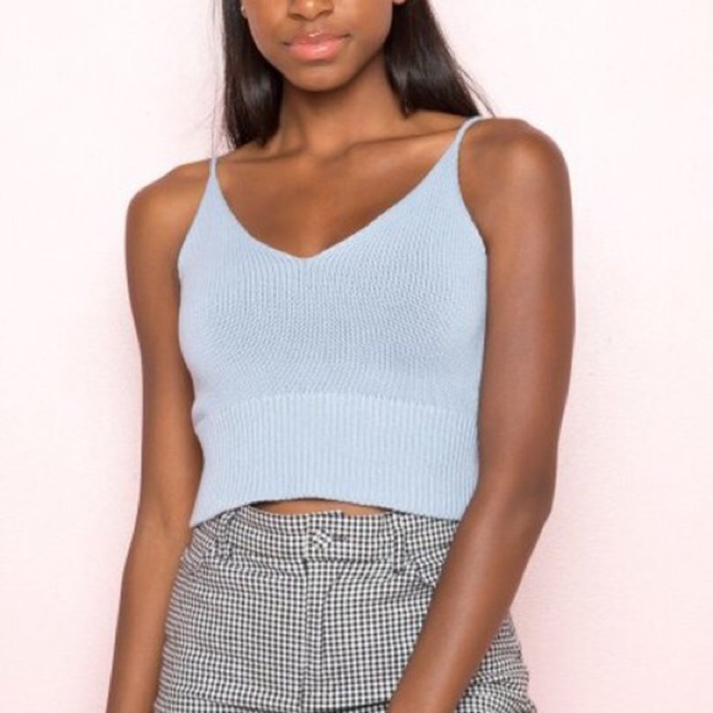 BRANDY MELVILLE BLUE LUNA KNIT TANK